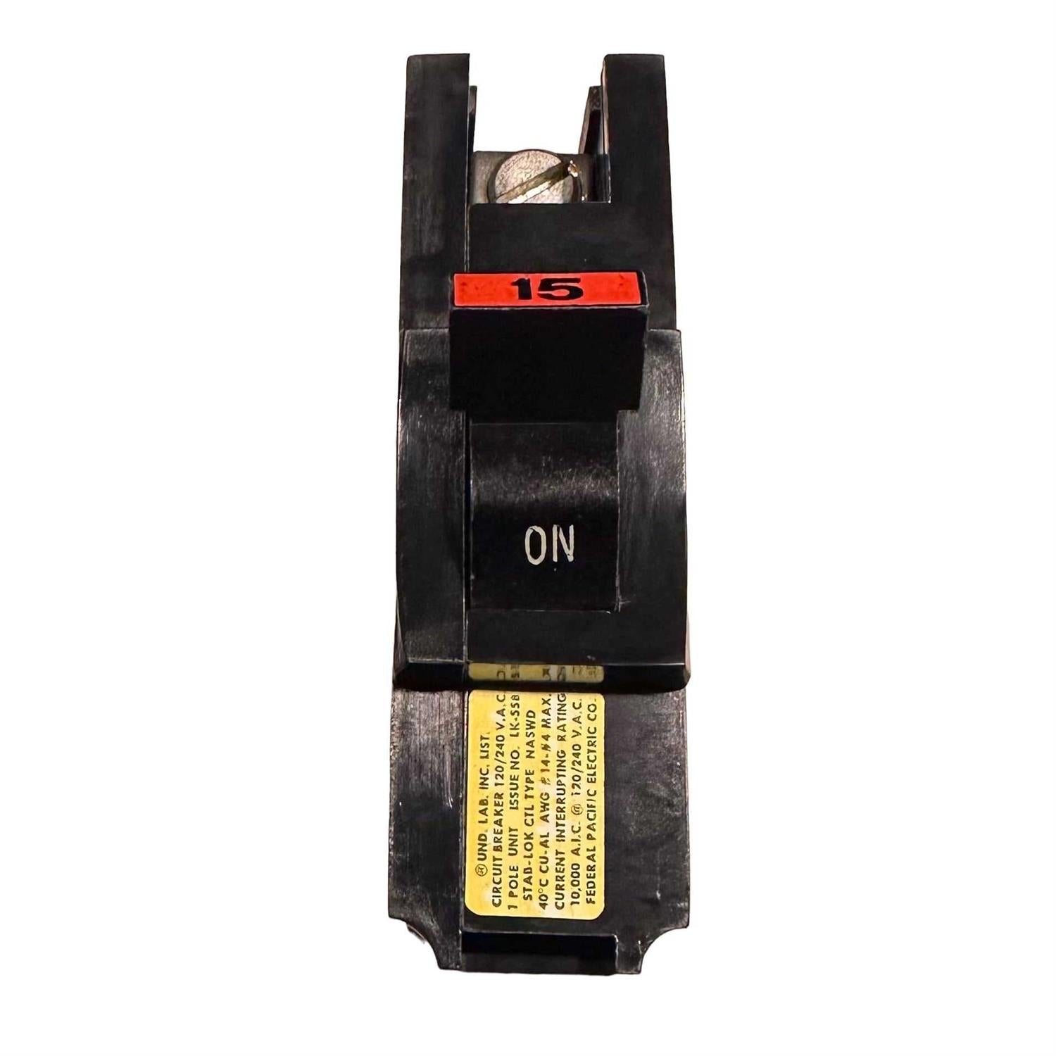 15A 120V 1P 15AMP STAB-LOK Circuit Breaker I98284