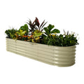 17" Tall 9 in 1 8ft X 2ft Metal Raised Planter Bed Modern Gray M4904
