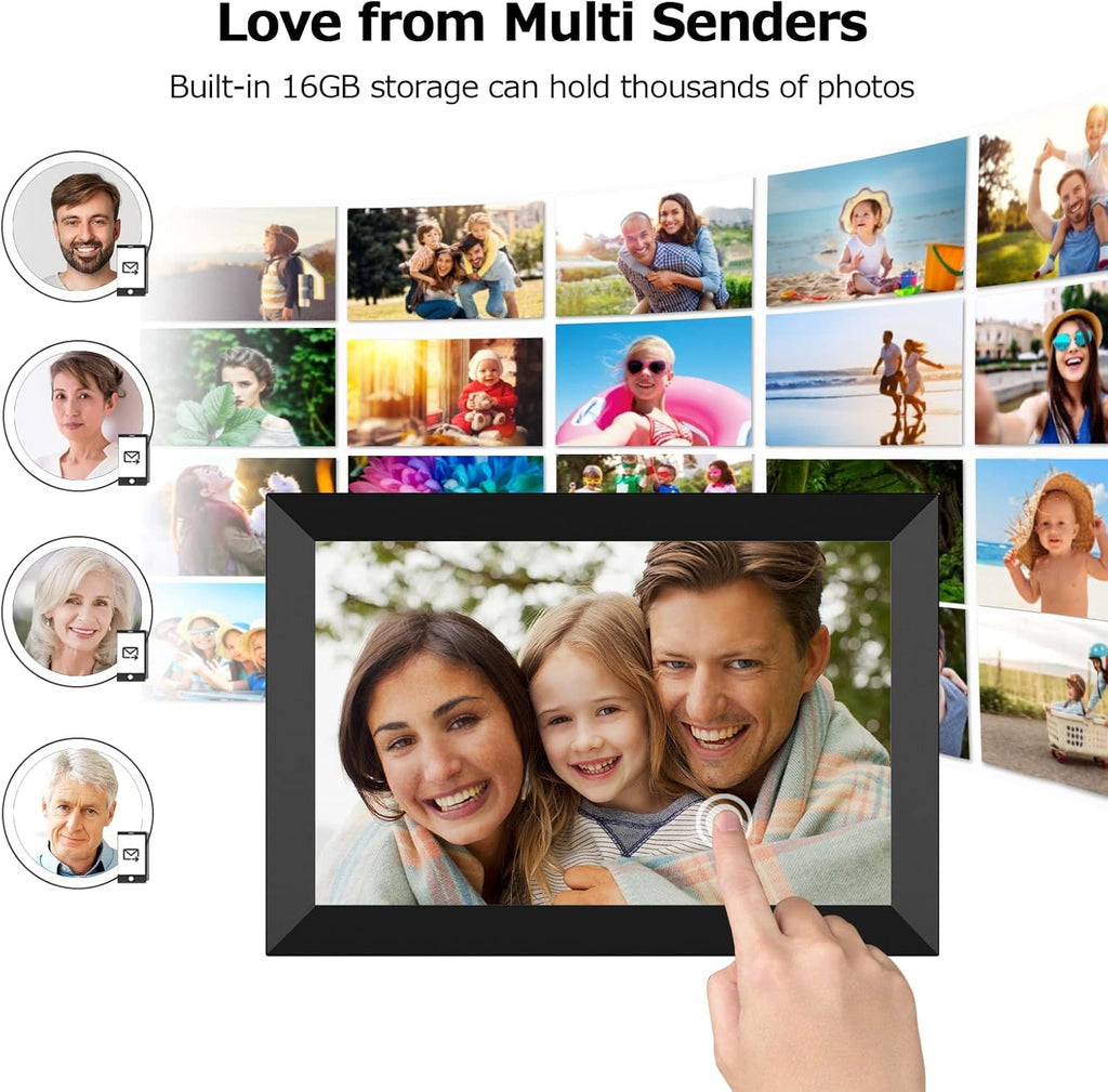 10.1 inch HD IPS Touch Screen Digital Photo Frame with 16GB Storage Q3206