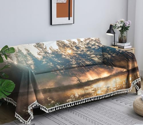 Sofa Slipcovers Soft Tassel Sectional Couch Covers Furniture Protector Q64120