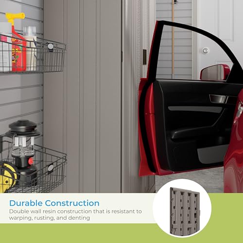 Plastic Tall Storage Cabinet with Doors and Shelves M3833