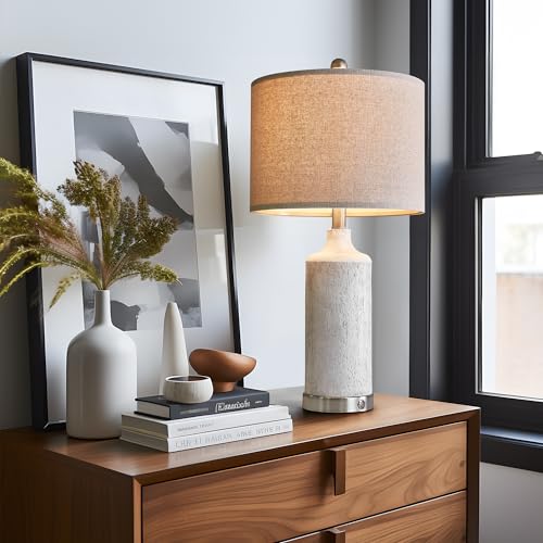 24” Table Lamps Set of 2, 3-Way Dimmable with USB A+C C74242
