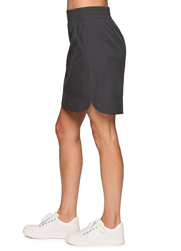 Longer Length Quick Drying Woven Skort with Pockets E186073