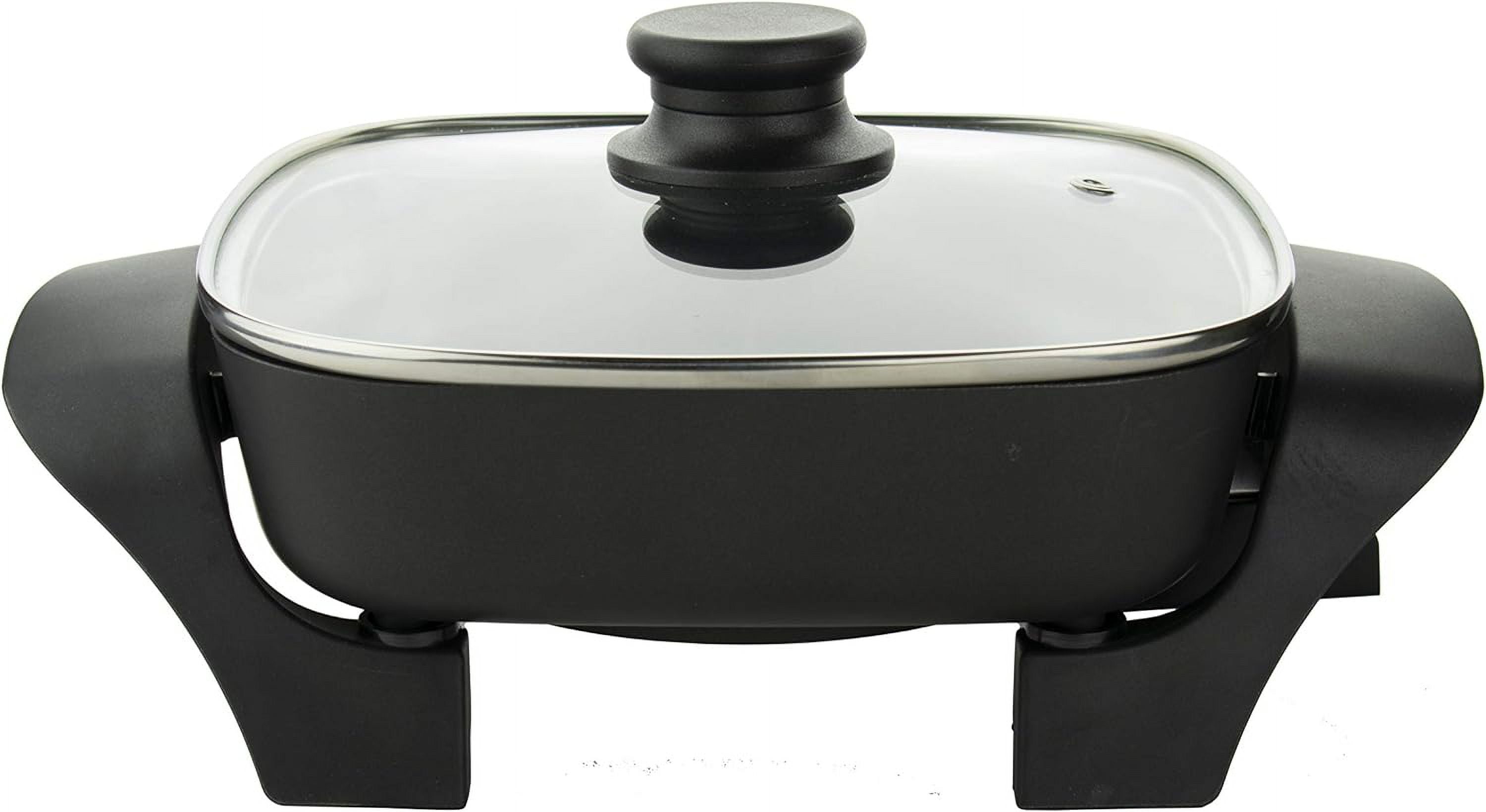 8-Inch Nonstick Electric Skillet With Glass Lid, Black R327252