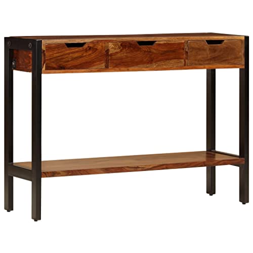 Solid Sheesham Wood Sideboard with 3 Drawers J2573