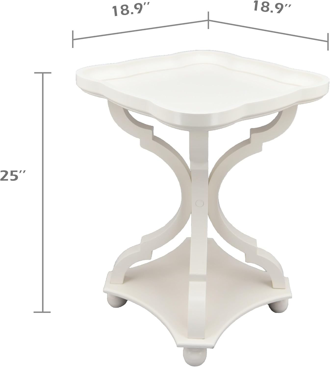 Off/White MDF Tray Top End Table V51394