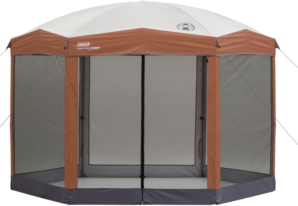 Brown/Black Instant Setup 6 Person Cabin Tent S44837