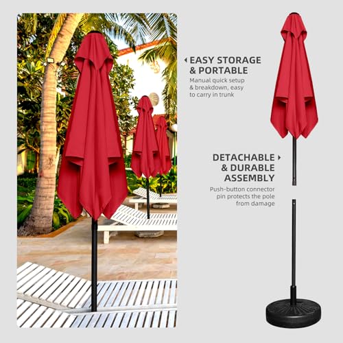 4.9 ft Patio Umbrella with 4 Reinforced Ribs Q7933