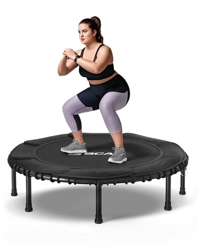 40"/48" Foldable Mini Trampoline with Durable Bungees F79457
