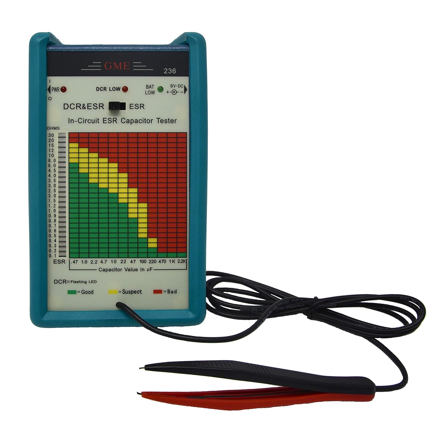 Professional ESR Capacitor Tester Capacitance Meter Pack of 2 K334203