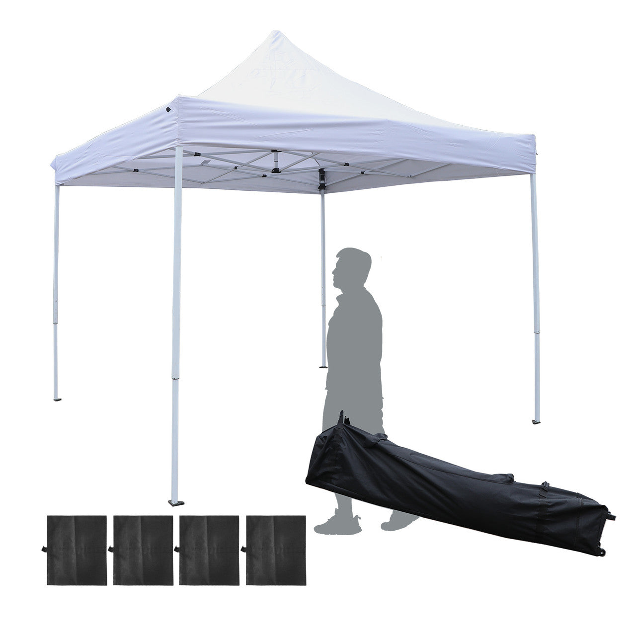 White 10x10 Ft Heavy Duty Canopy Tent L93150