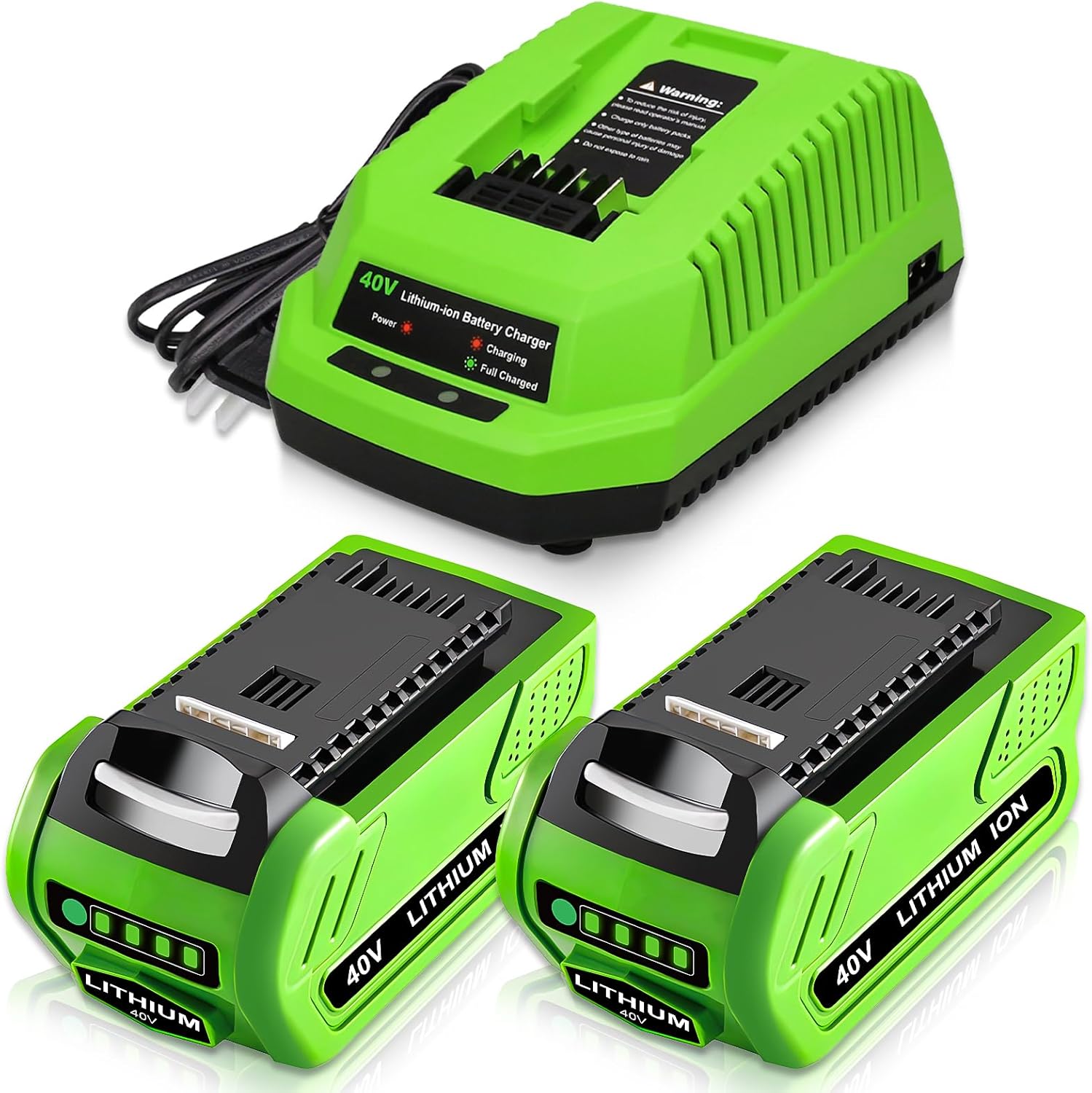 2-Pack 40 Volt 6.0Ah Lithium ion Battery and Charger G418
