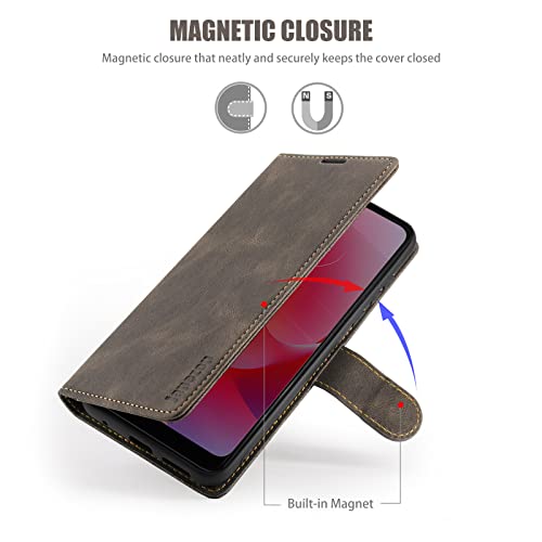 Blue Leather Wallet Case with Card Holder for Moto G Power 2022 C882009