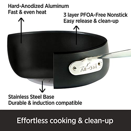 Hard Anodized Nonstick Sauce Pan 3.5 Quart Black W792525