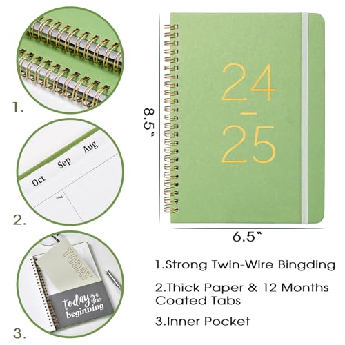 Weekly Monthly Planner 6.4" x 8.5" with Twin-Wire Binding F66461