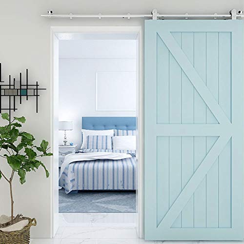 5FT Sliding Barn Door Hardware Kit, Top Mount Stainless Steel T1888
