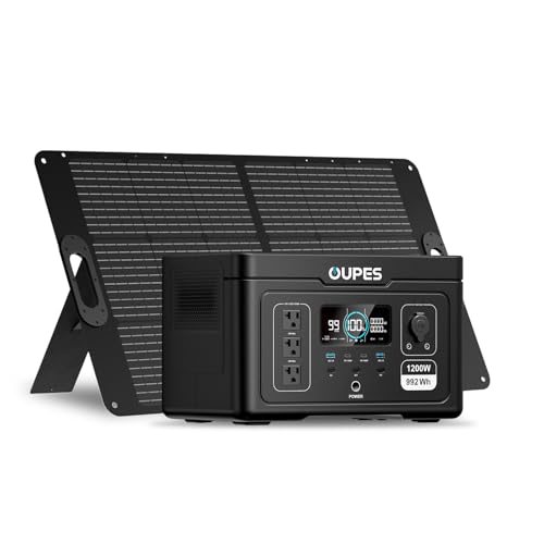 Portable Power Station 1200W 992Wh LiFePO4 Solar Generator with UPS 140W USB-C F531682
