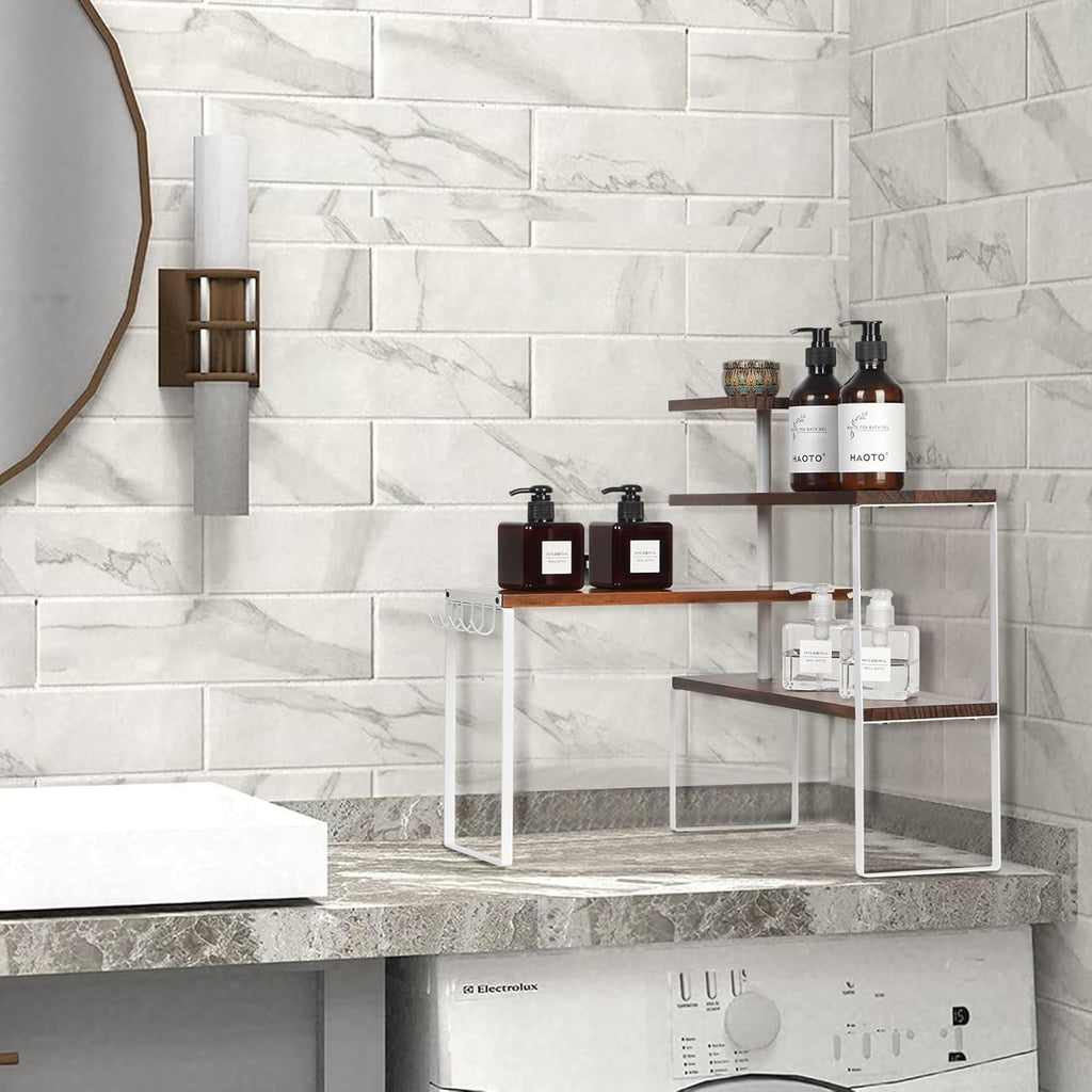 4-Tier Countertop Shelf with Hooks M6558