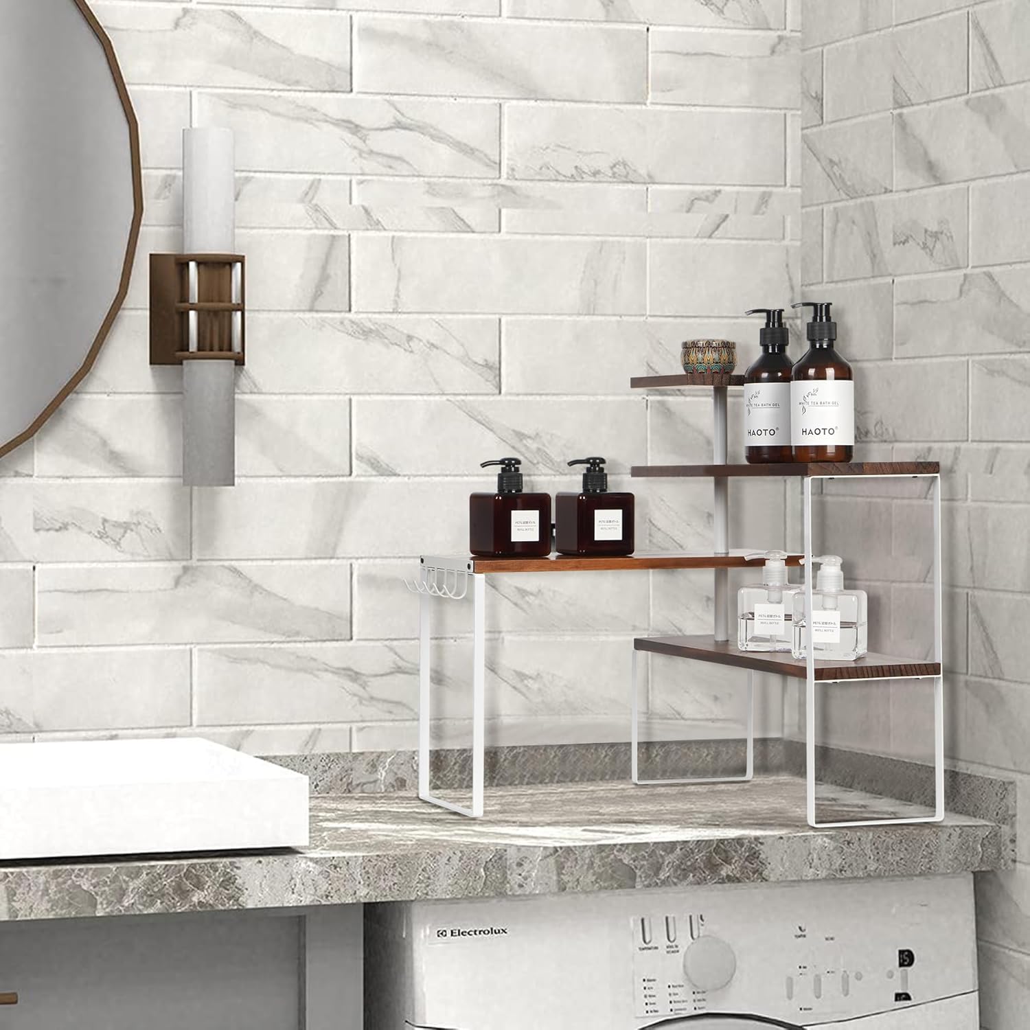 4-Tier Countertop Shelf with Hooks M6558
