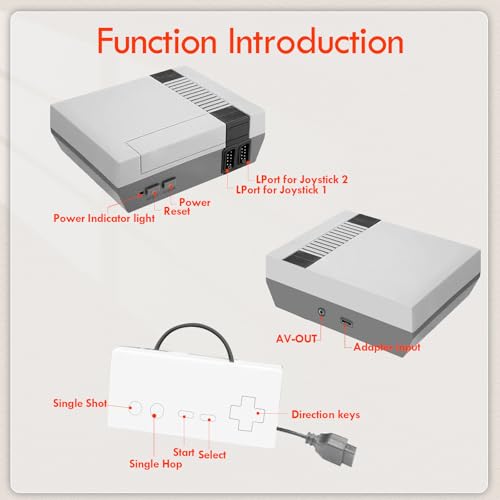 Grey Retro Game Console with 620 Classic Games R34525