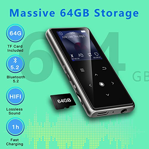 64GB Bluetooth MP3 Player with FM Radio T785