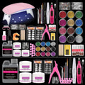 Acrylic Nail Kit with UV Light Nail Drill 3 Basic Color MMA Liquid Set D621900