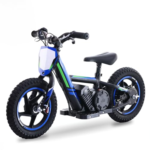 Electric Dirt Bike with 170W Motor, Aluminum Frame, 24V Detachable Battery, 12IN Knobby Tires K561461