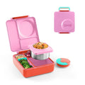Insulated Bento Lunch Box with Leak Proof Vacuum Insulated Food Jar - 3 Compartments, Two Temperature Zones (Blue Sky) Z7355