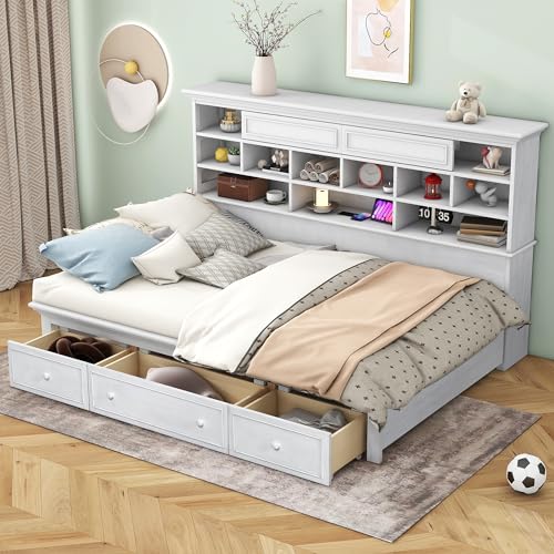 Twin Size Upholstered Daybed with Trundle, Black F243