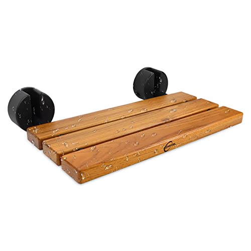 20" Wall Mounted Folding Teak Shower Seat Bench K7094