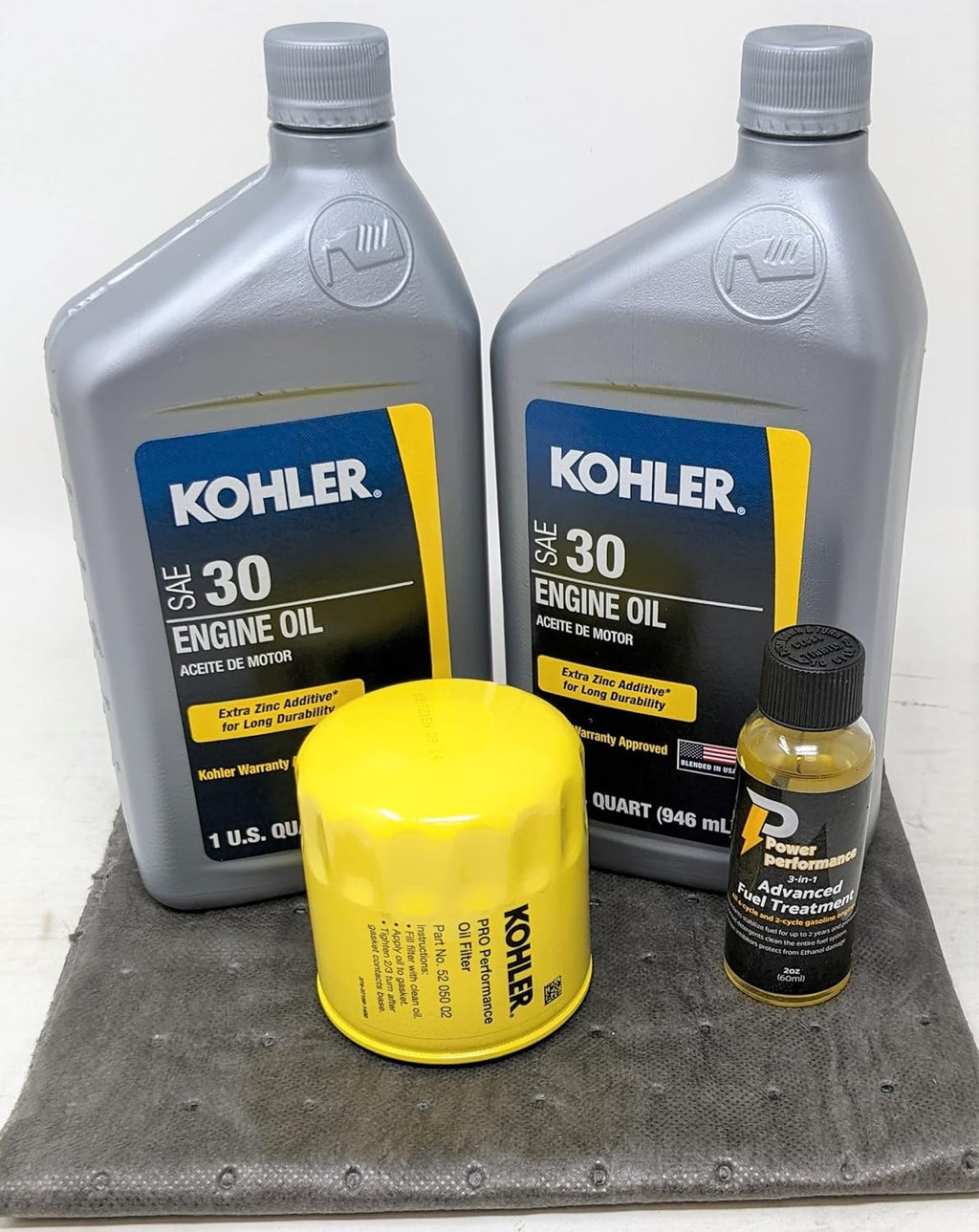 SAE30 Oil Change Kit with Oil Filter and Fuel Treatment T7488