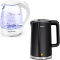 1.7 Liter Electric Kettle with High Borosilicate Glass and 304 Stainless Steel Interior E9304
