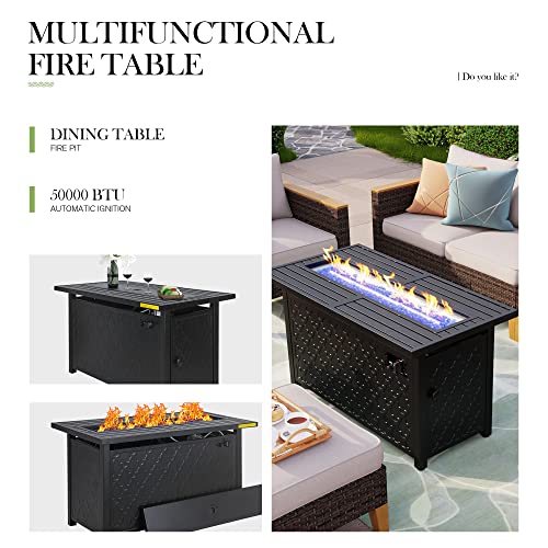 12 Piece Beige Wicker Patio Conversation Sofa Set J12273