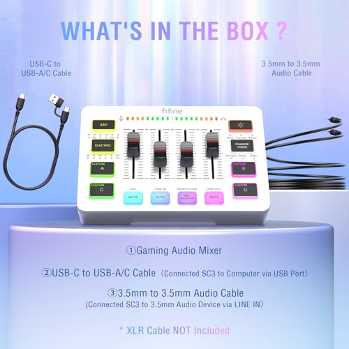 Gaming Audio Mixer with XLR Microphone Interface A28061