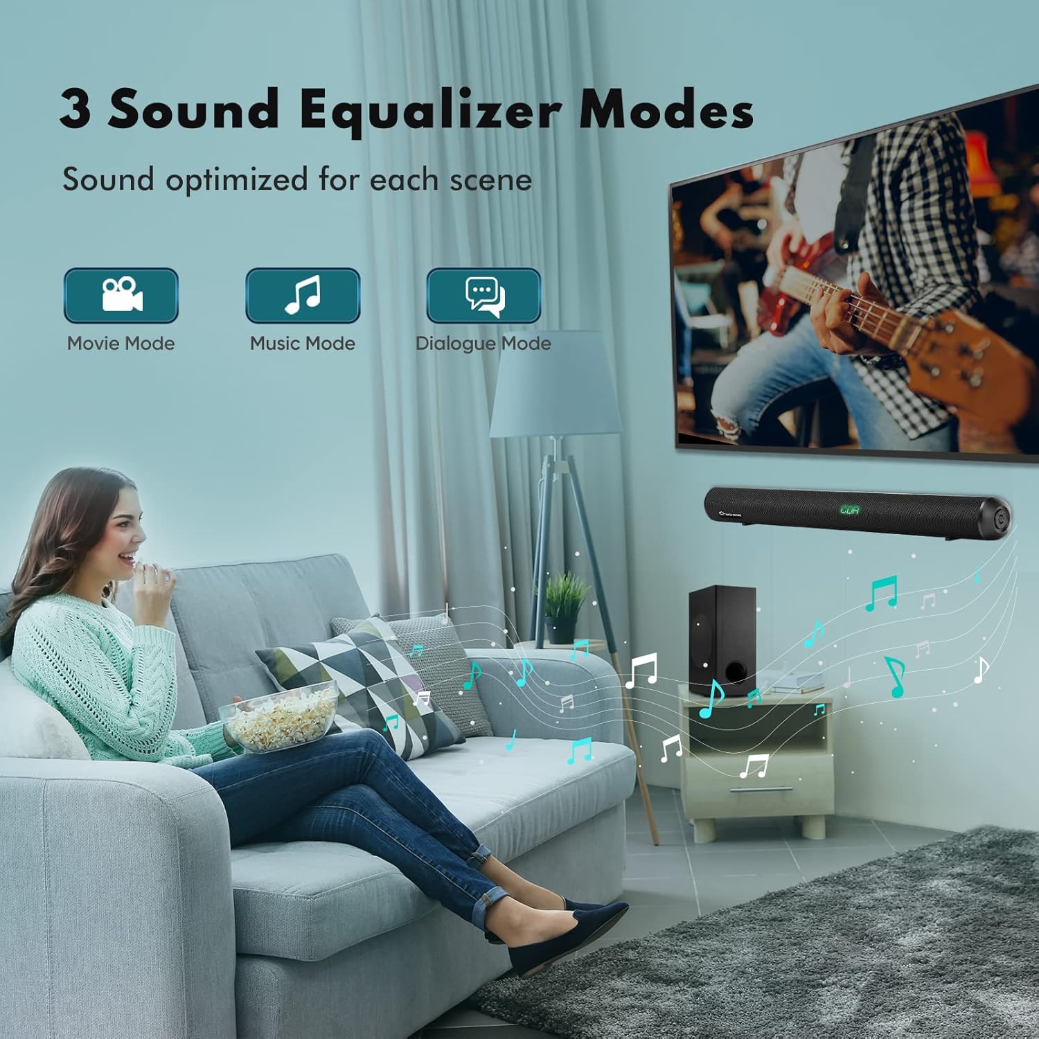 28-Inch 120W Sound Bar with Subwoofer and Wireless Bluetooth C46853