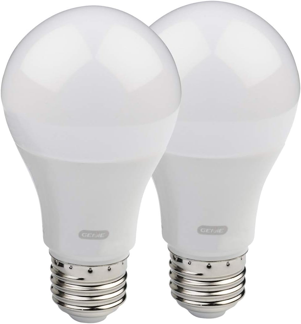 Smart Garage Door Opener with WiFi and Battery Backup, 2 Pack LED Light Bulb 4000K F4534