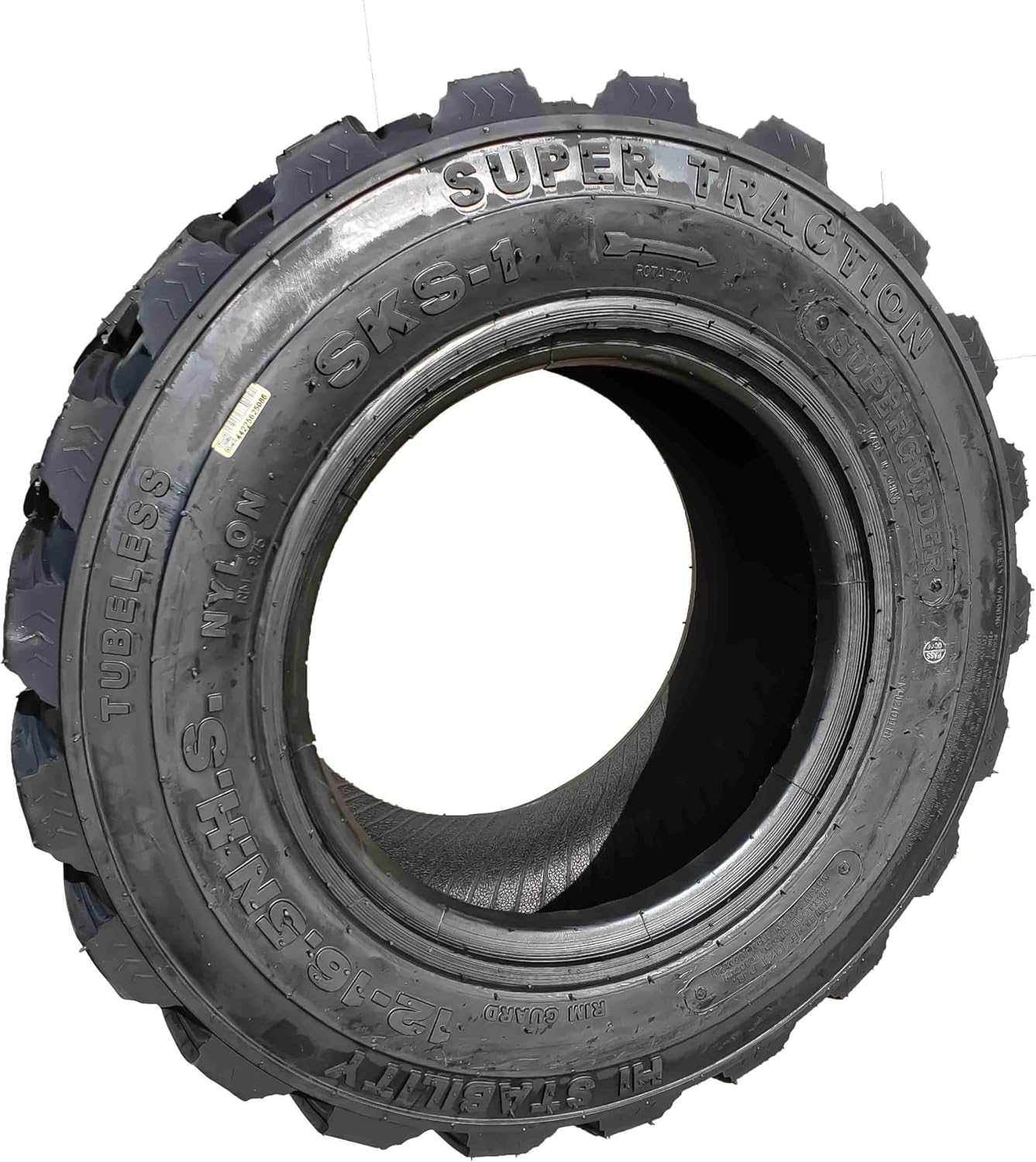 12-16.5 12 Ply Skid Steer Tire with Rim Guard Z594