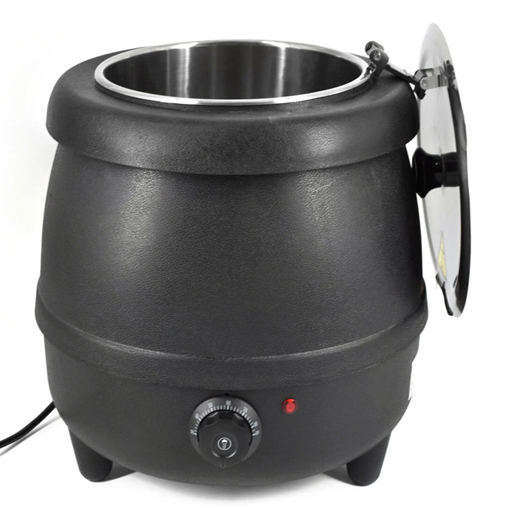 10L Commercial Electric Food Soup Kettle Pot Warmer Black O34684
