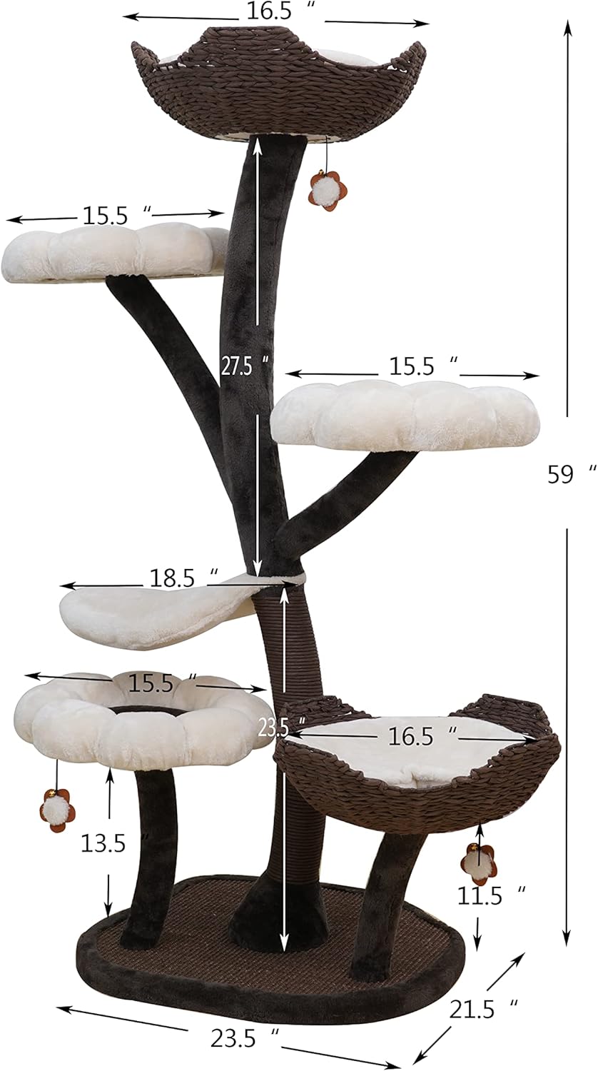 Cat Tree with Cat Scratching Post J75150