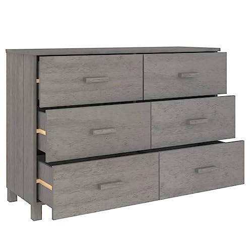 Light Gray Solid Wood Pine Sideboard V667