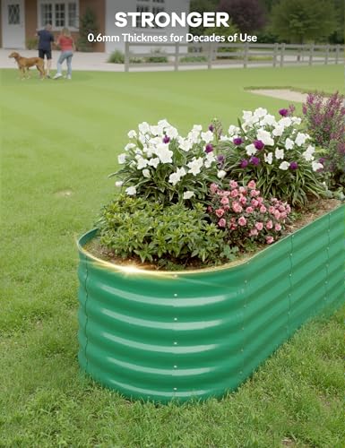 Oval Galvanized Steel Raised Garden Bed P746854