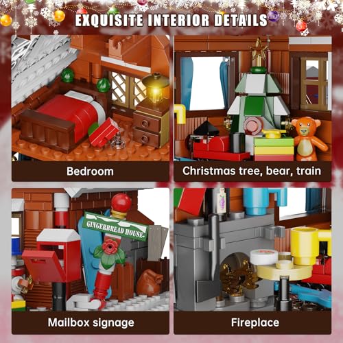 Christmas Gingerbread House Building Kit with LED Lights Q3863