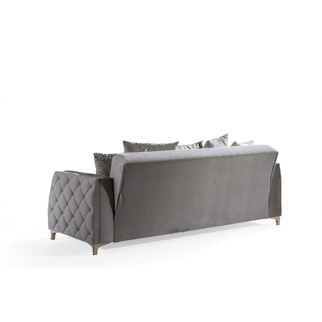 Modern 3PC Living Room Set in Taupe I4923