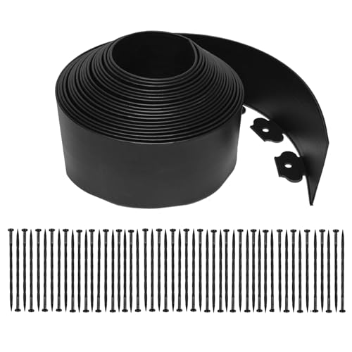 20FT Plastic No Dig Garden Edging with 25 Stakes J81175