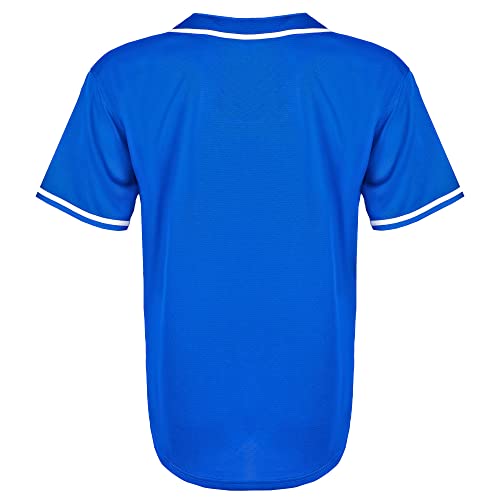Mens Baseball Jersey Button Down Short Sleeve Shirts K3435