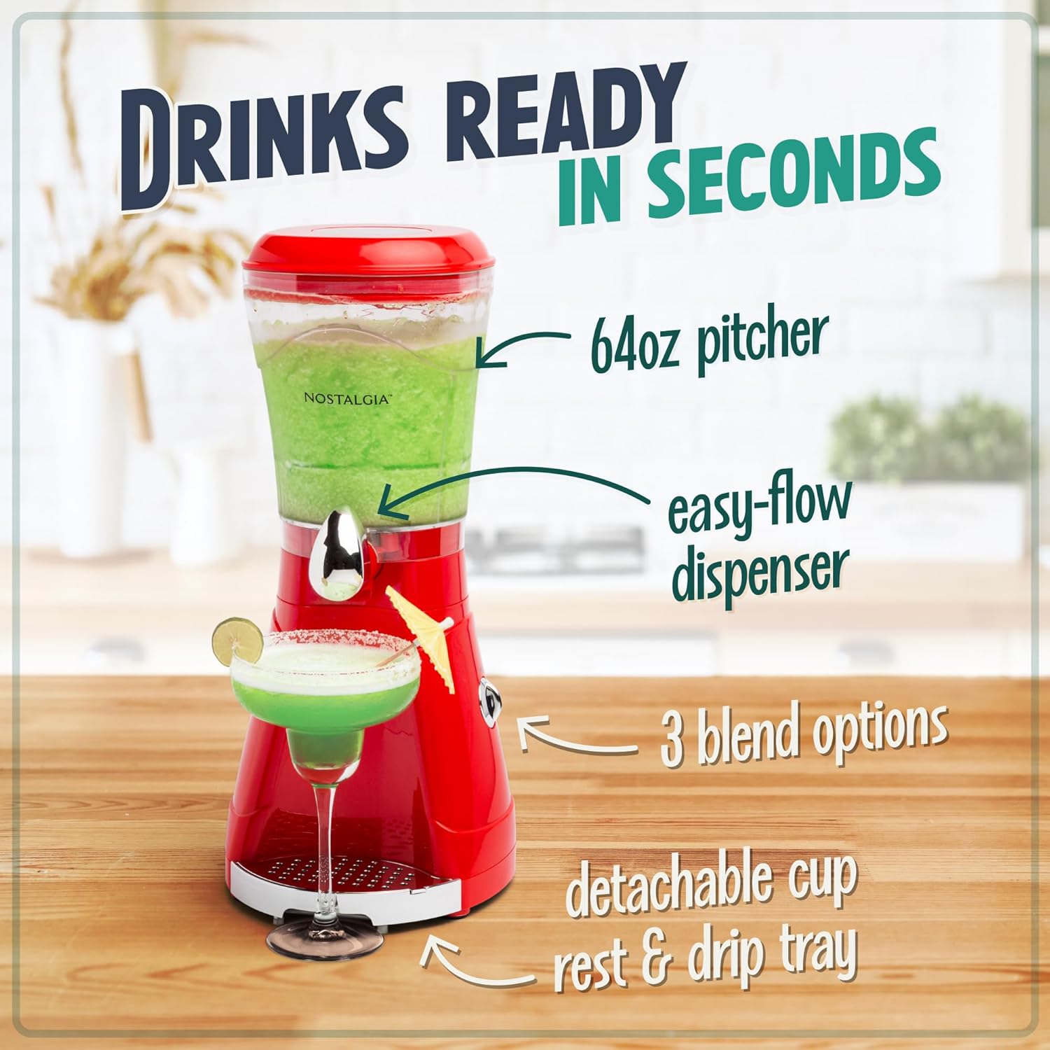Red 64-Ounce Margarita Machine O28537