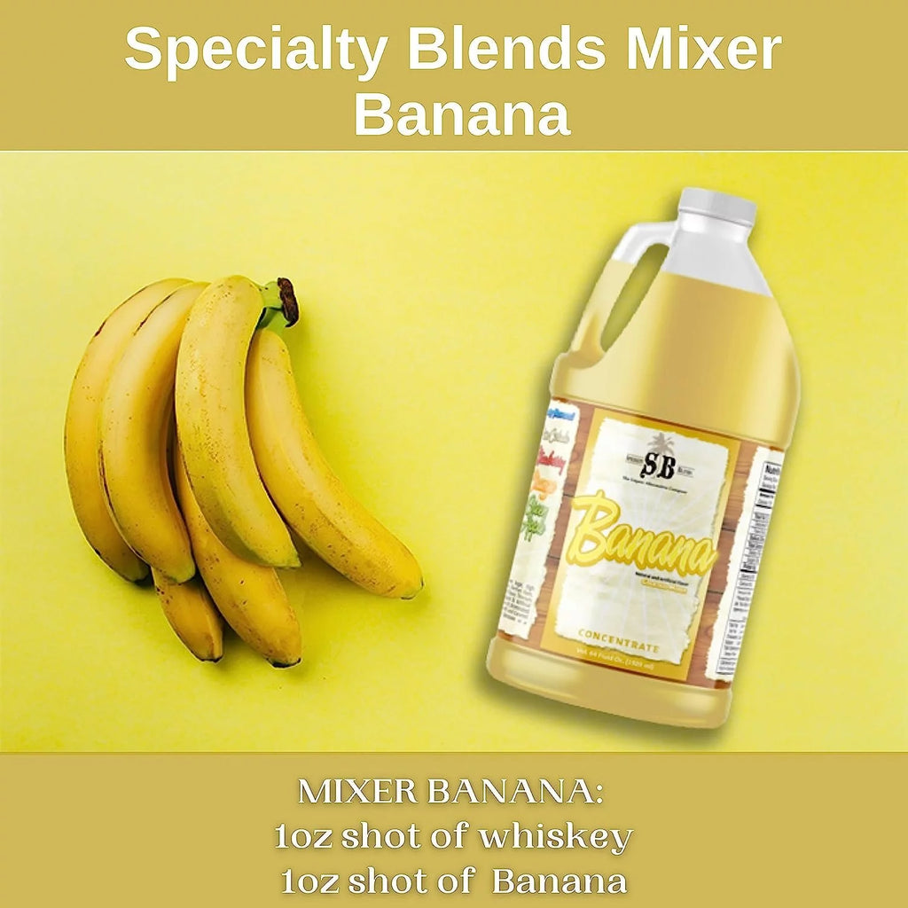 Banana Flavored Syrup Cocktail Mixer Concentrate, 1/2 Gallon Pack of 1 V257