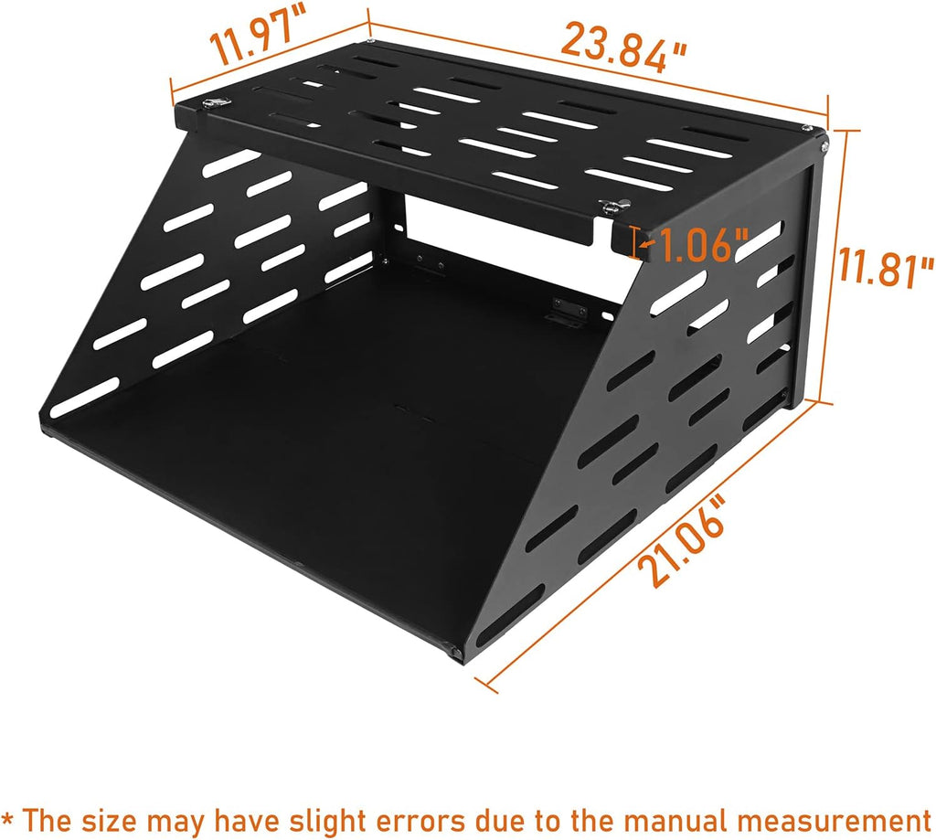 2-Tier Foldable Tailgate Table Camping Cargo Shelf U97227