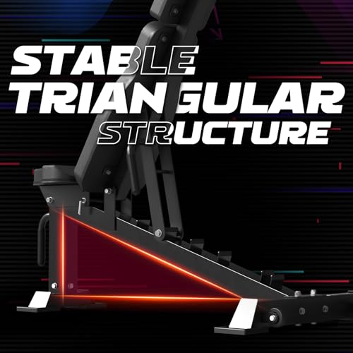 2200lbs Squat Rack with LAT-Pull Down System & Cable Crossover Machine with Adjustable Weight Bench J406020