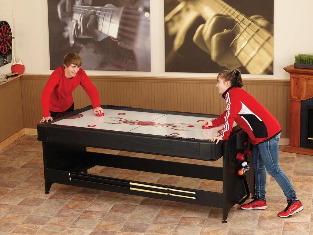 7' 2-in-1 Billiards and Air Hockey Game Table B200726